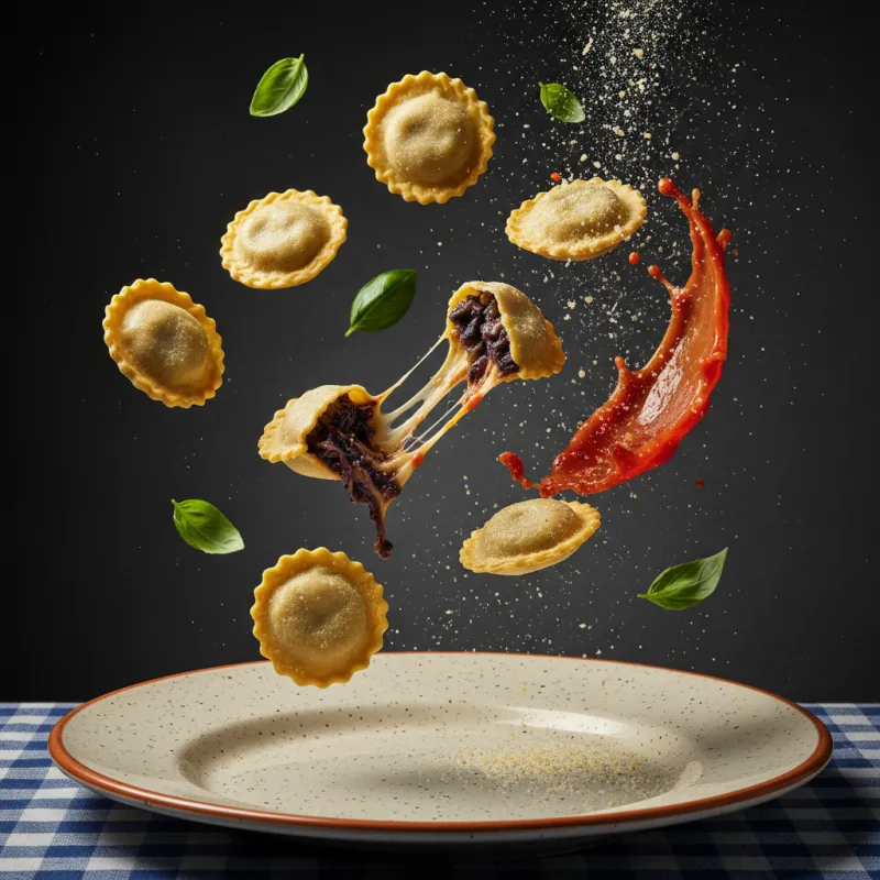 Ravioli con Provola e Melanzane